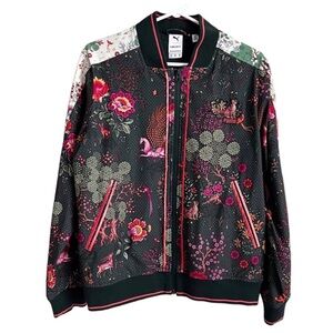Puma x Liberty Green Gables Track Jacket Floral Zip Front Athletic Med